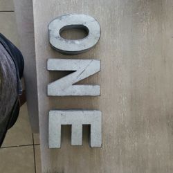 Metal ONE letters