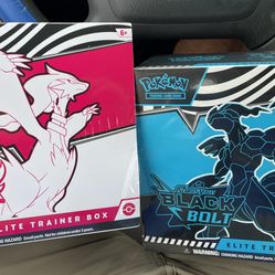 Pokémon Scarlet & Violet White Flare and Black Bolt Elite trainer box IN HAND BRAND NEW🔥