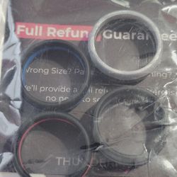 ThunderFit Silicone Wedding Rings for Men - 4 Rings Size 12
