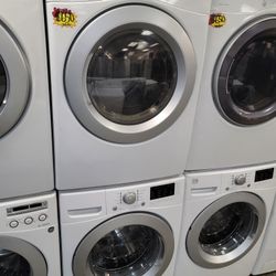 LG Front Loading Washer And Stackable Gas Dryer Set 