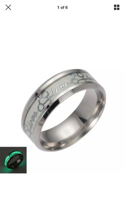Glow In The Dark Love Inlay Ring