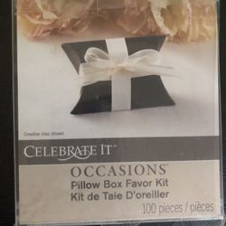 Black Pillow Box Favor Kit