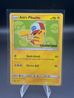 Ash’s Pikachu SM112 Promo LP Pokemon