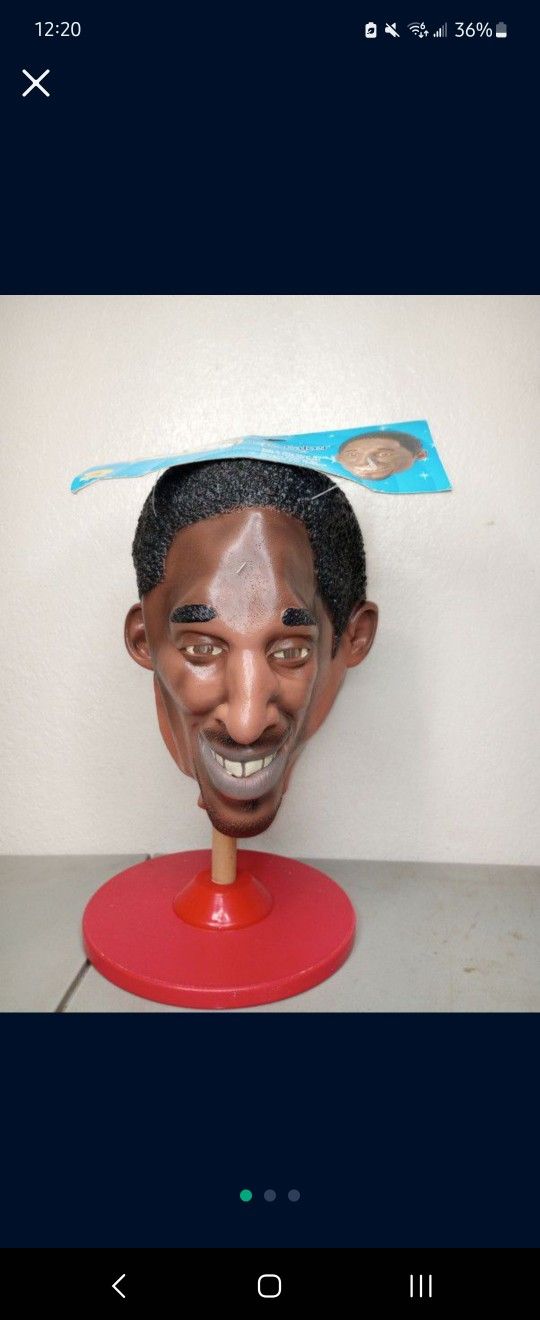 kobe Bryant L.A faker Halloween mask rubies Rare
