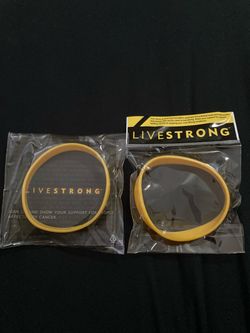 Livestrong Yellow Silicone Wristbands – Set of 2