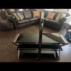 Glass tv stand