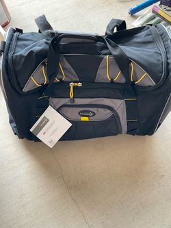 TPRC Sport Duffel Bag Black Gray Yellow