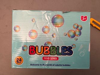 NEW! 24 Pack Bulk Bubble Solution With Blowing Wands