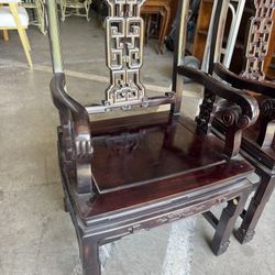 Amazing Pair Of Red Oak Vintage Chairs