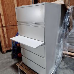 Five Drawer File cabinets With Slide out Shelf