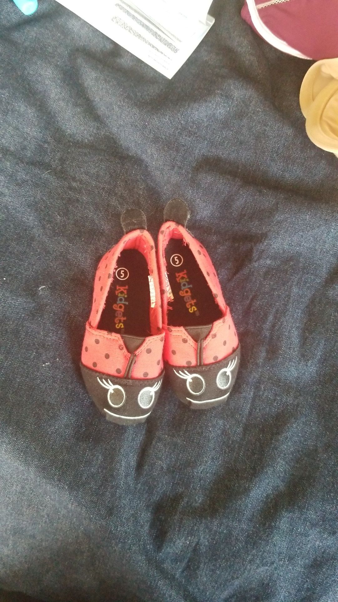 Toddler Girl Slip On Shoes Ladybug Size 5 New