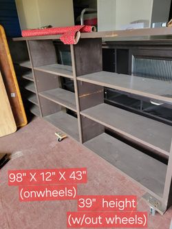Wood Shelf On Wheels