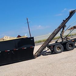2) 20 YARD DUMPSTERS & HYDRAULIC TRAILER 