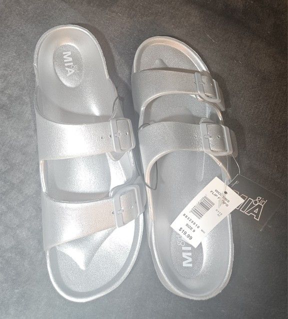 Ladies Girl Mia Silver Sandals