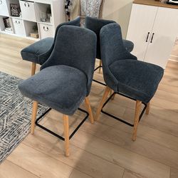 4 Fabric Bar Chairs