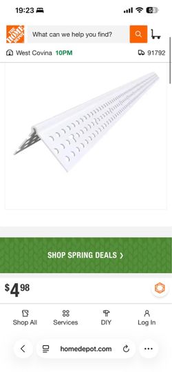 Vinyl Drywall Corner Bead – 10 ft Pieces