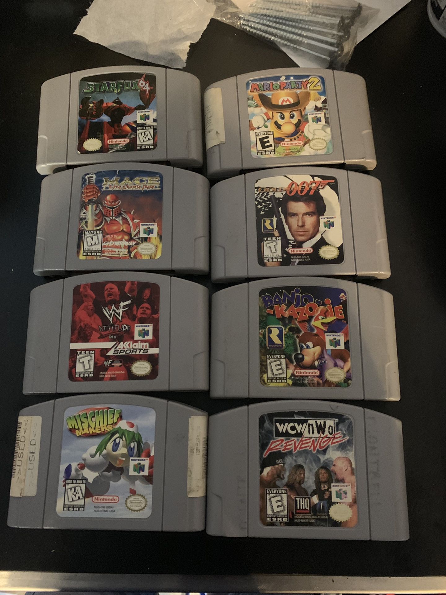 Eight Nintendo 64 games