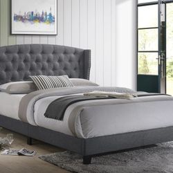 Rosemary Gray King Platform Bed

