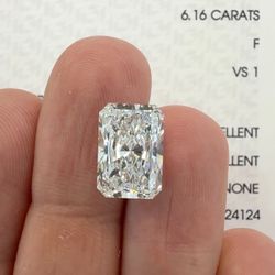 6 Ct Elongated Radiant Cut Lab Diamond 