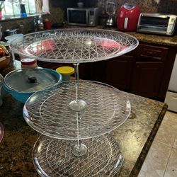 3 Tier Clear Party Decor For Food /snacks