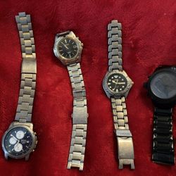 Seiko, Citizen, Fossil wrist watches