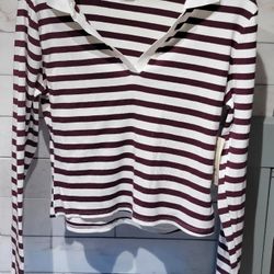 Women's Johnny Collar Long Sleeves Tops $3 Each (One Available in Size Large 12-14 and One Available in Size XL 16-18)