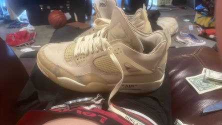 Off-White x Air Jordan 4 Retro SP "Sail" - Women's 7.5