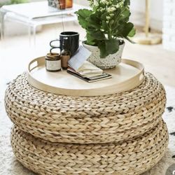 Set Of Two Stackable IKEA Footstool Ottoman Floor Seat 