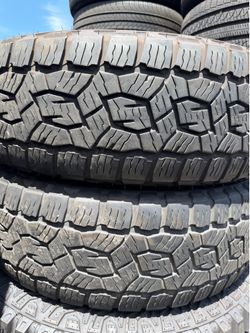 (2) 265/70R18 PAIR OF USED TIRES TOYO ALL TERRAIN 65% LIFE !!