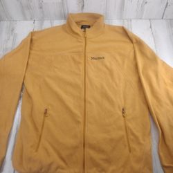 Marmot Yellow Full Zip Fleece Hiking Jacket Men XL