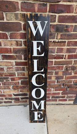Rustic Wooden Welcome Sign