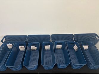 Essentials Deep Rectangular Basket Navy Blue - Set of 11