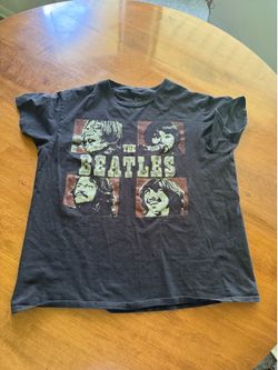 black xl band t shirt, beatles- good condition