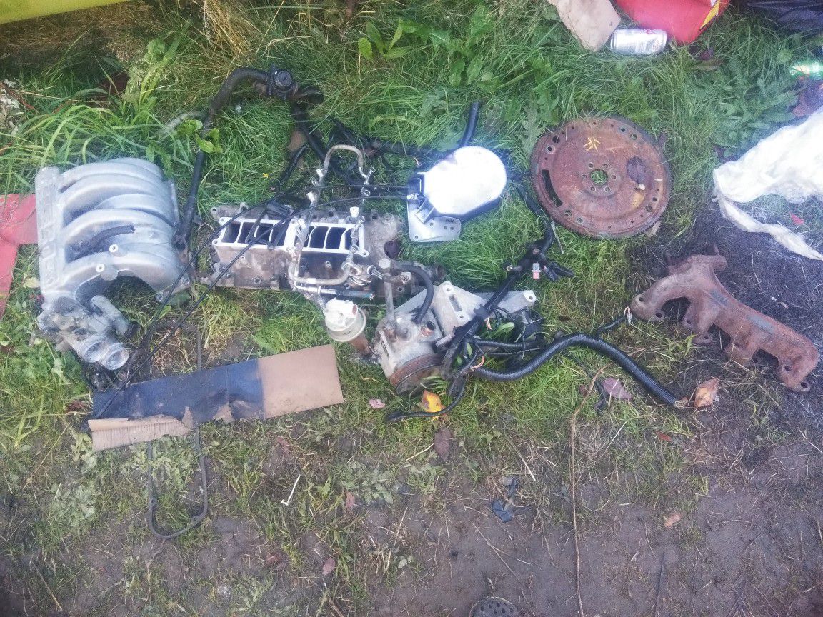 Ford 5.0 truck intake and exhaust plus random parts