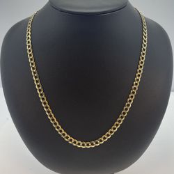 10K GOLD CUBAN CHAIN. NEW.