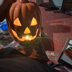 Pumpkins with a light