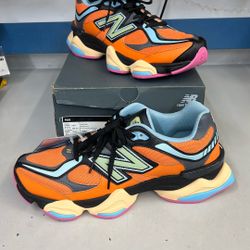 Nee Balance 9060 Sun Glow Black Team Sky Blue Size 11.5 