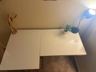 Clean white marble table set