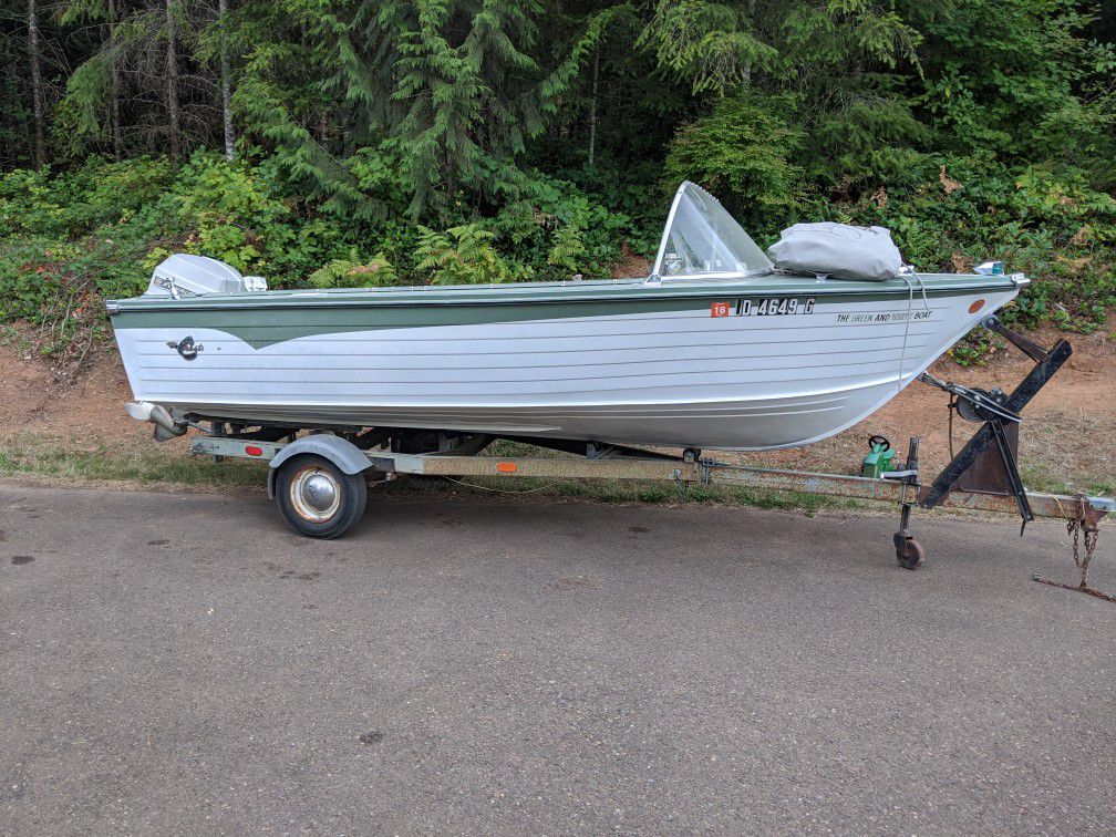 Aluminum 67 crestline Boat and trailer combo
