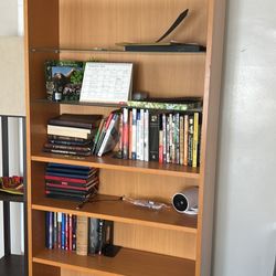 Wood Glass Book Shelves