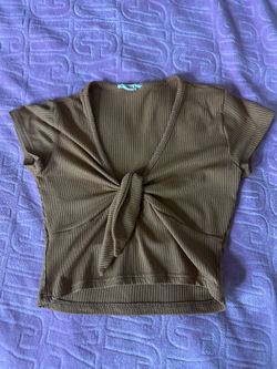 light brown crop top