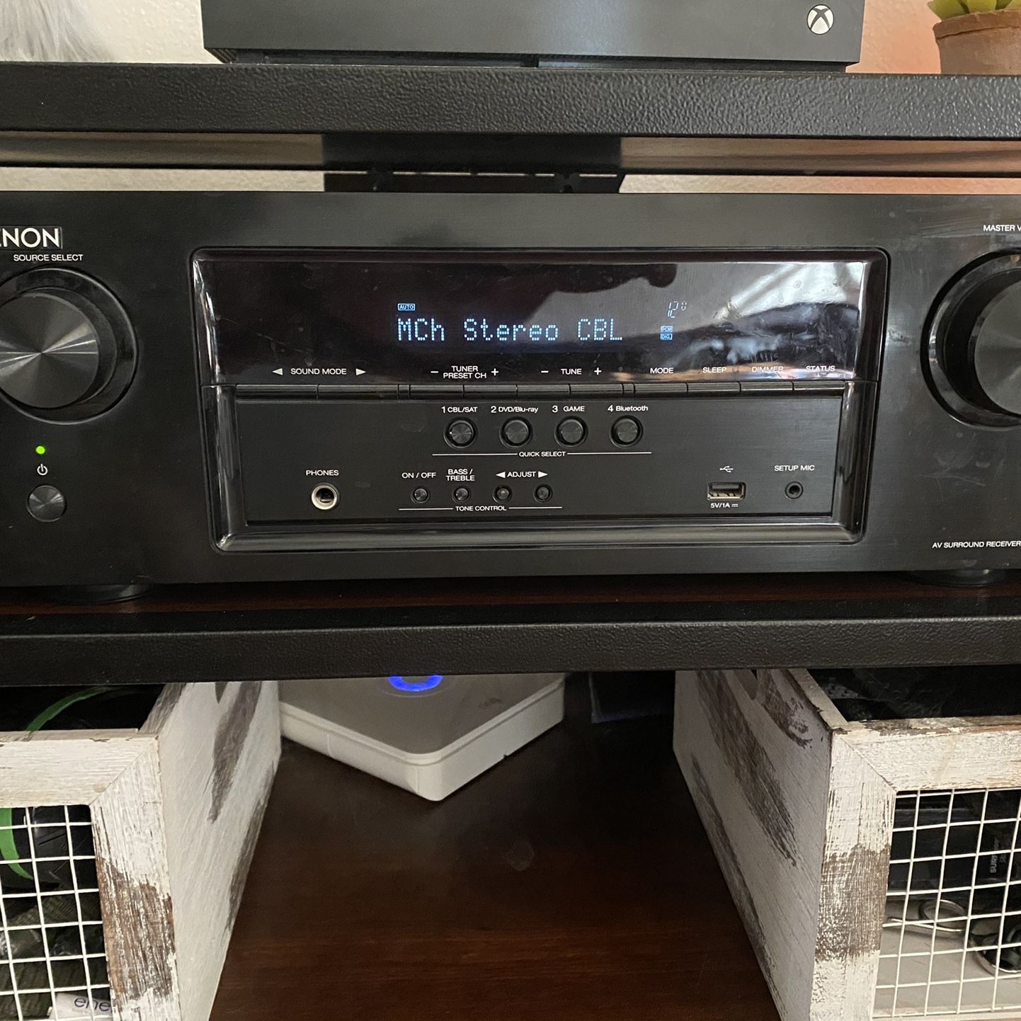 Denon 4K Stereo Receiver And Micca Bookshelf Speakers