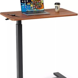 Adjustable Use Bed Standing Table Office Home Overbed Bedside Table with Wheels