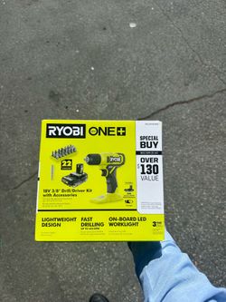 Ryobi 3/8” Drill driver kit with Accessories