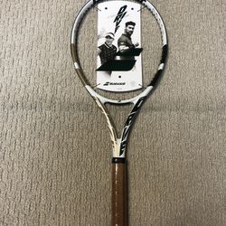 2022 New Babolat Pure Drive Team LTD Wimbledon Tennis Racquet Grip Size 4 3/8 Factory Leather Grip