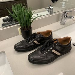 Rare Bally Black Leather Sneaker. Size 11 US