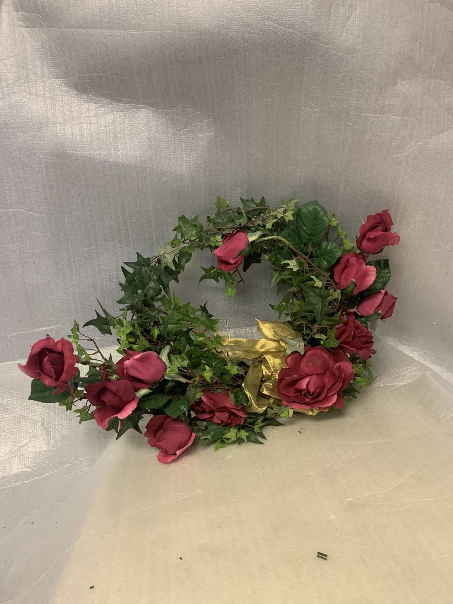 Artificial Rose Flower Burgundy Floral Garland - Wedding Ceremony Backdrop