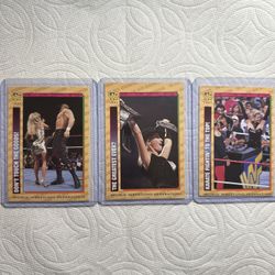 WWF 1997 Magazine Cards “Don’t Touch The Goods” Card # 116, Karate Fighting To The Top Card #120,  The Greatest Ever Card # 113