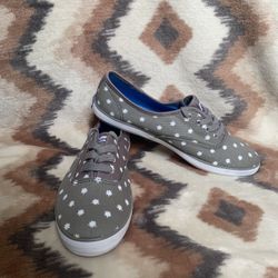 Keds Womens Champion Starburst Canvas Oxford Gray size 7