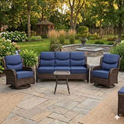 Hawthorne name brand 6-in deep seating cushions patio furniture with swivel rocking chairs brand new inside the box 🆕🚛🚎🆕